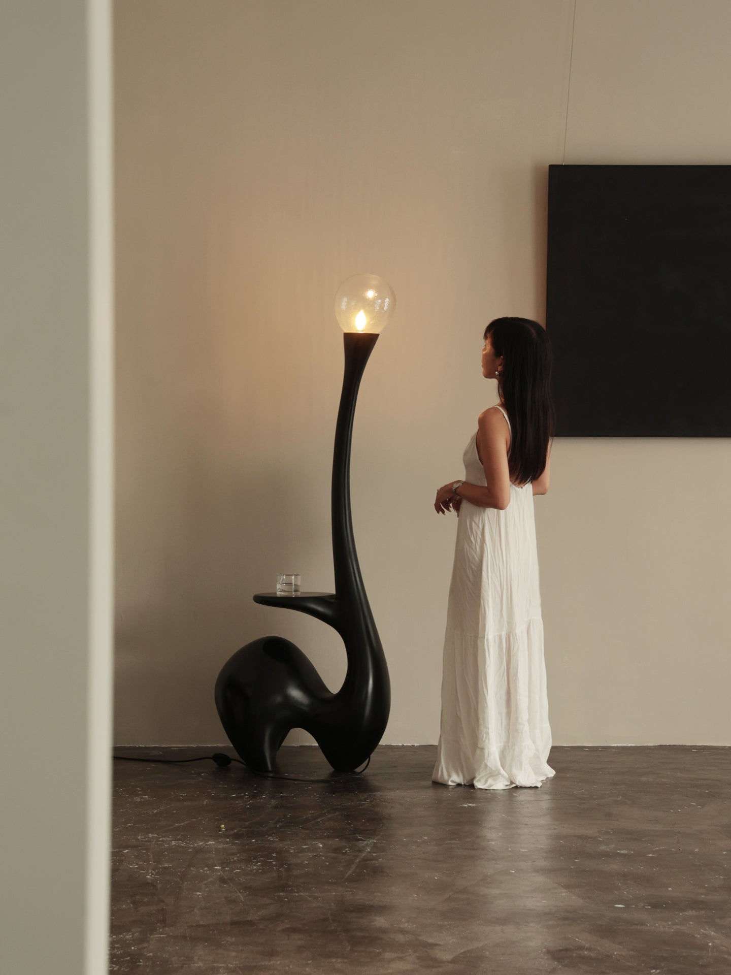 Lurk Sculptural Floor Lamp-Neutral Decor