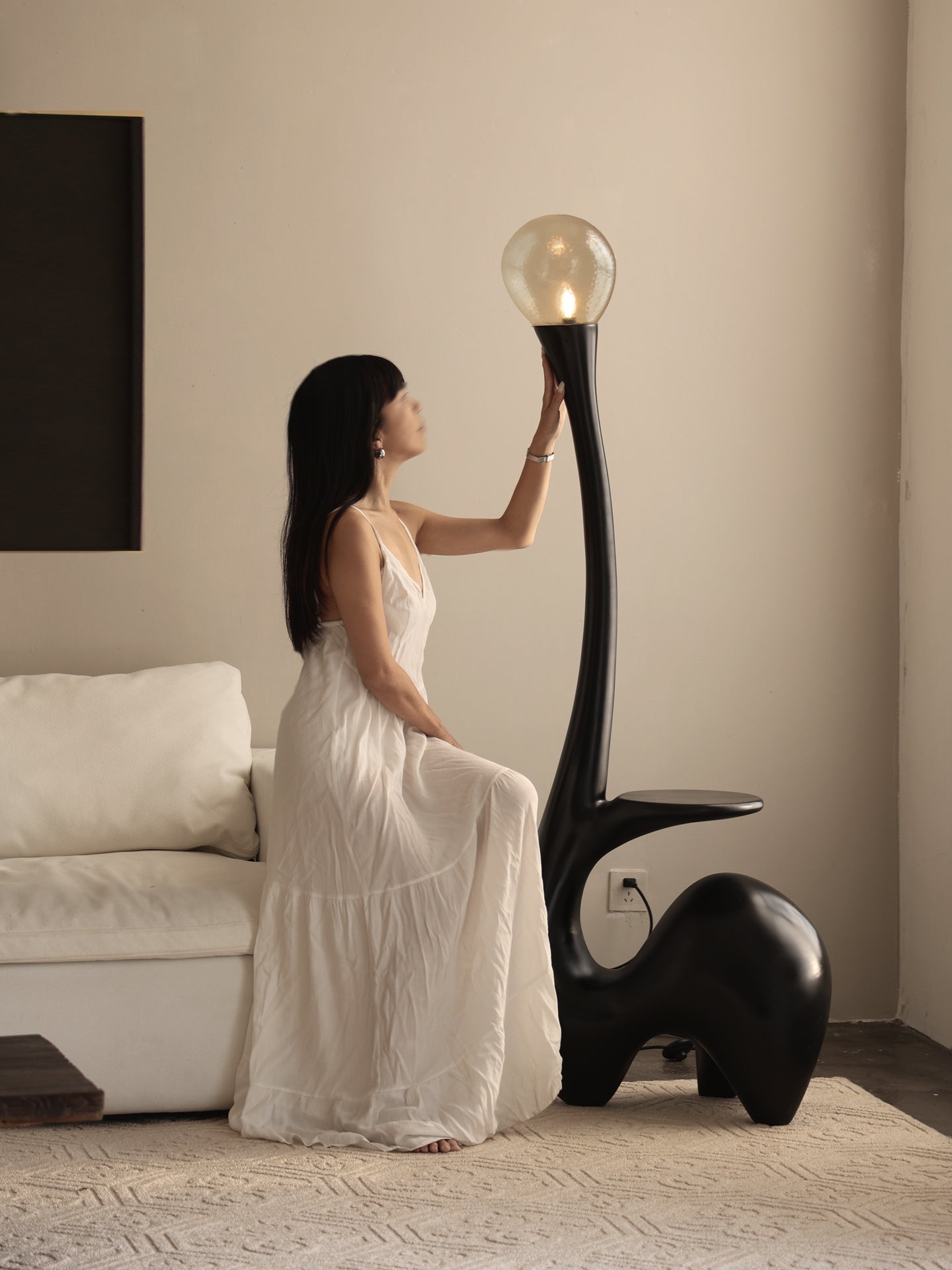 Lurk Sculptural Floor Lamp-Neutral Decor