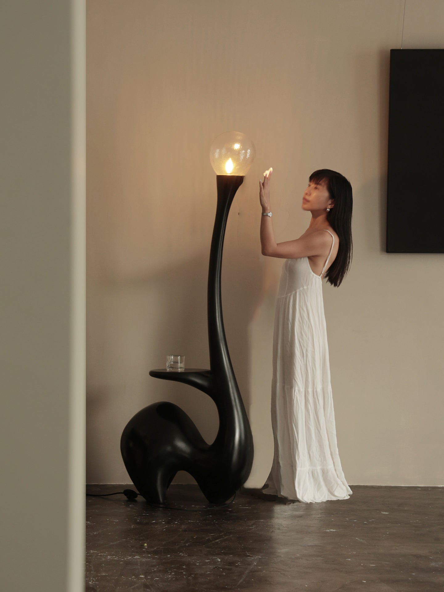 Lurk Sculptural Floor Lamp-Neutral Decor
