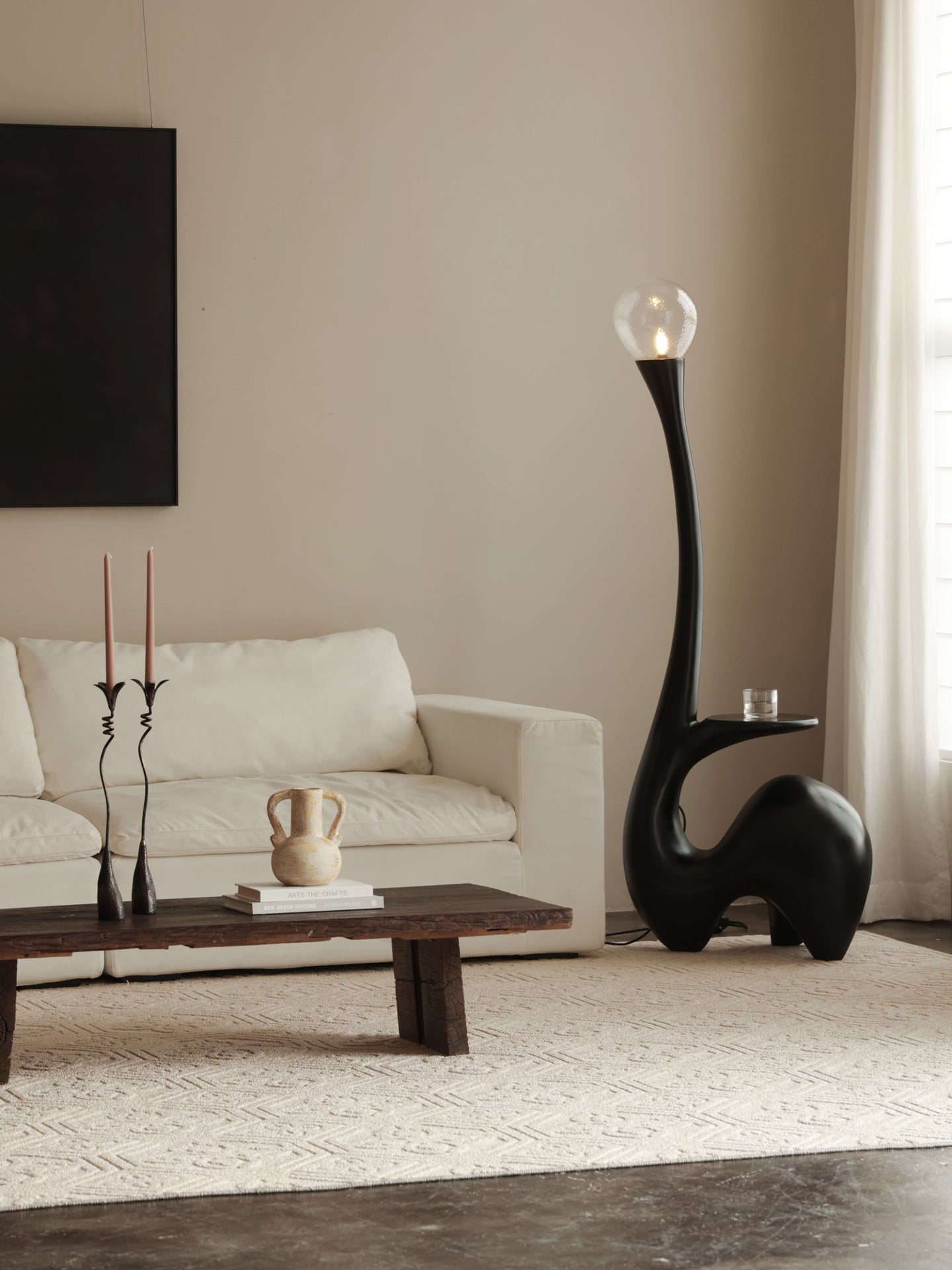 Lurk Sculptural Floor Lamp-Neutral Decor