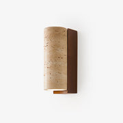 Blynis Cylindrical Travertine Wall Light-Neutral Decor
