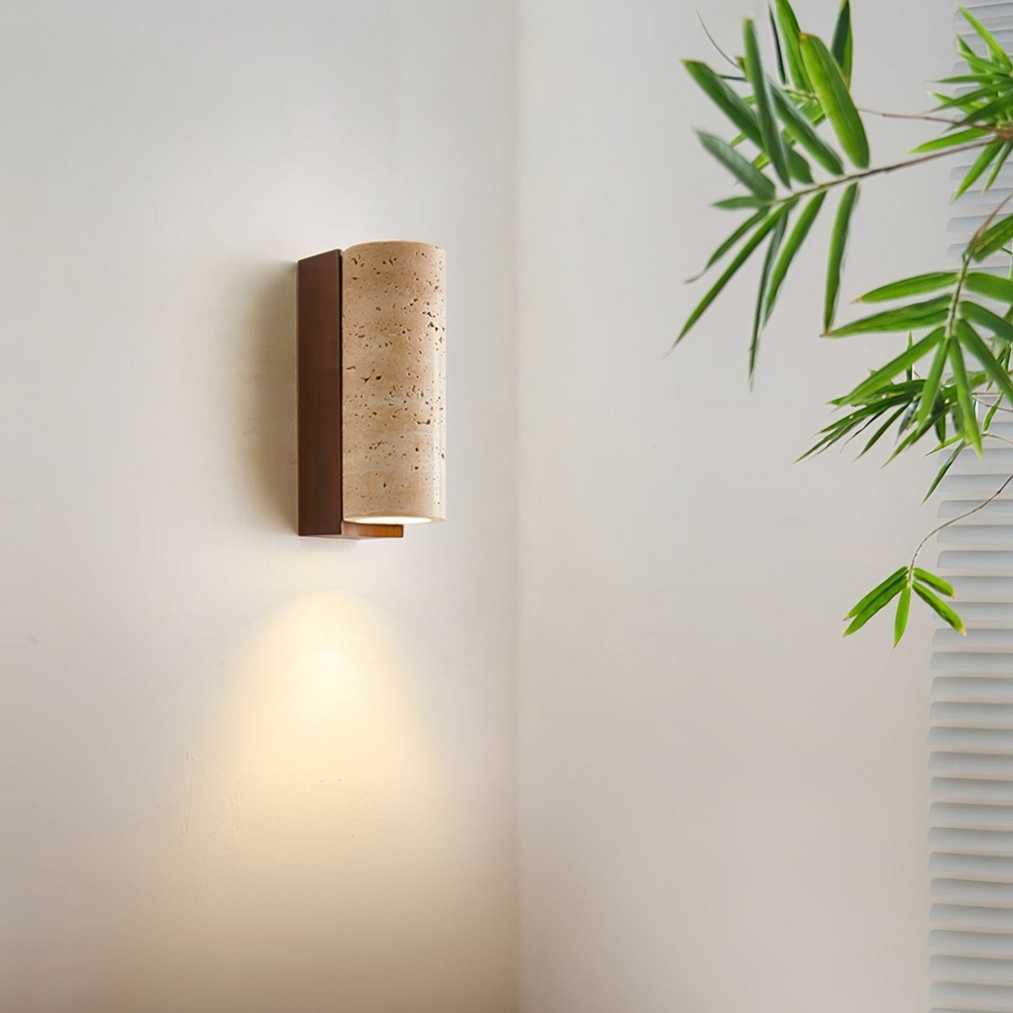 Nula Natural Travertine Wall Lamp - Neutralighting