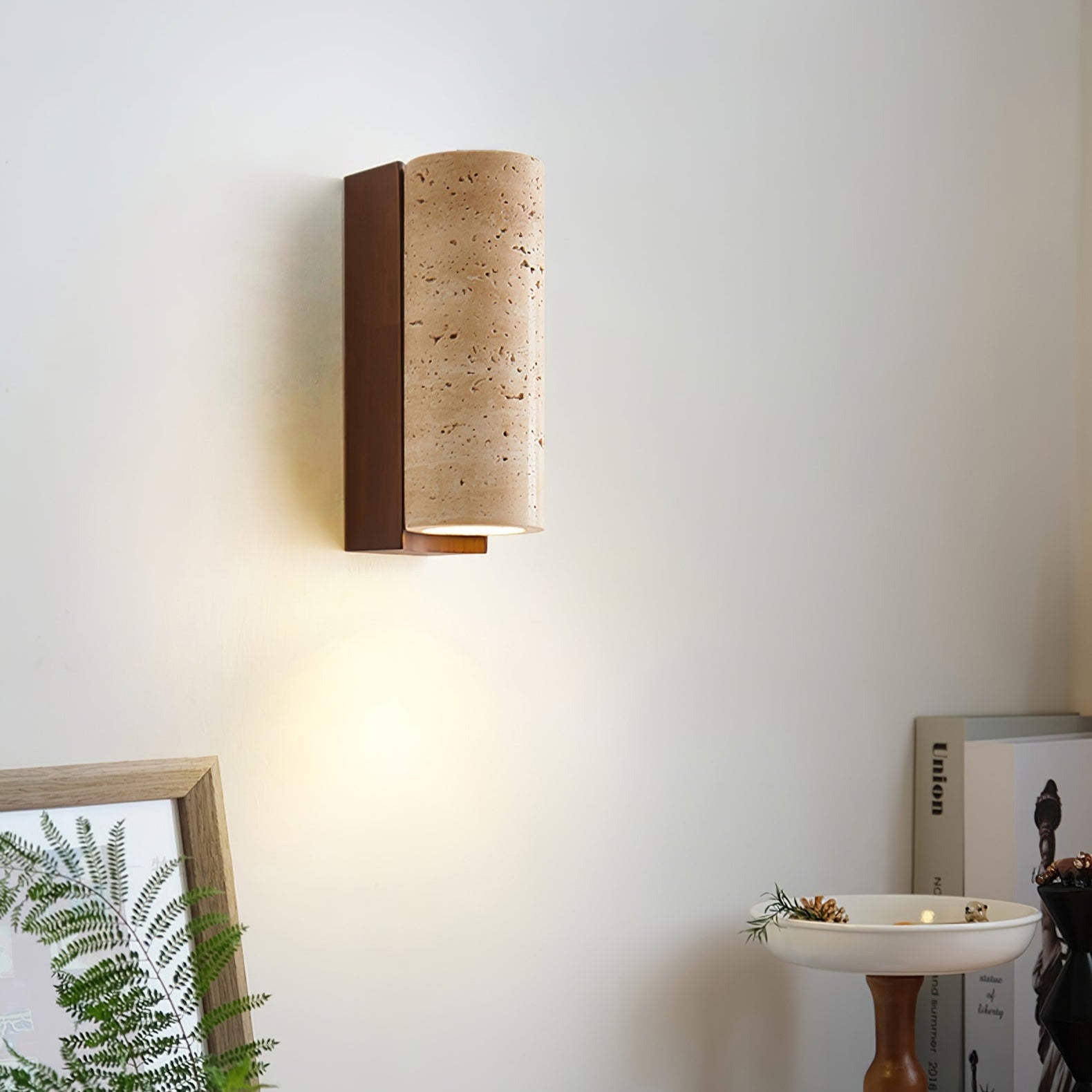 Nula Natural Travertine Wall Lamp - Neutralighting