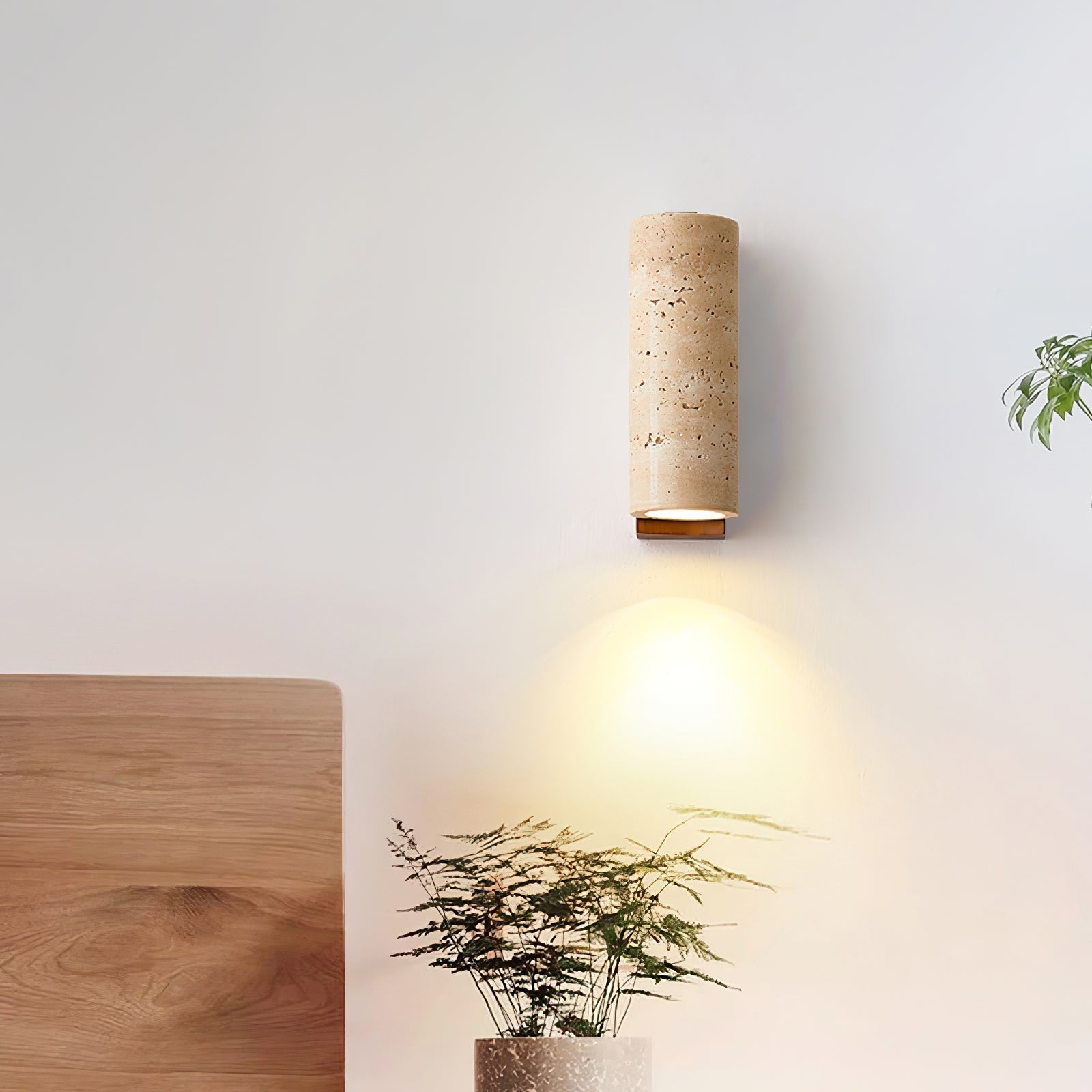 Nula Natural Travertine Wall Lamp - Neutralighting