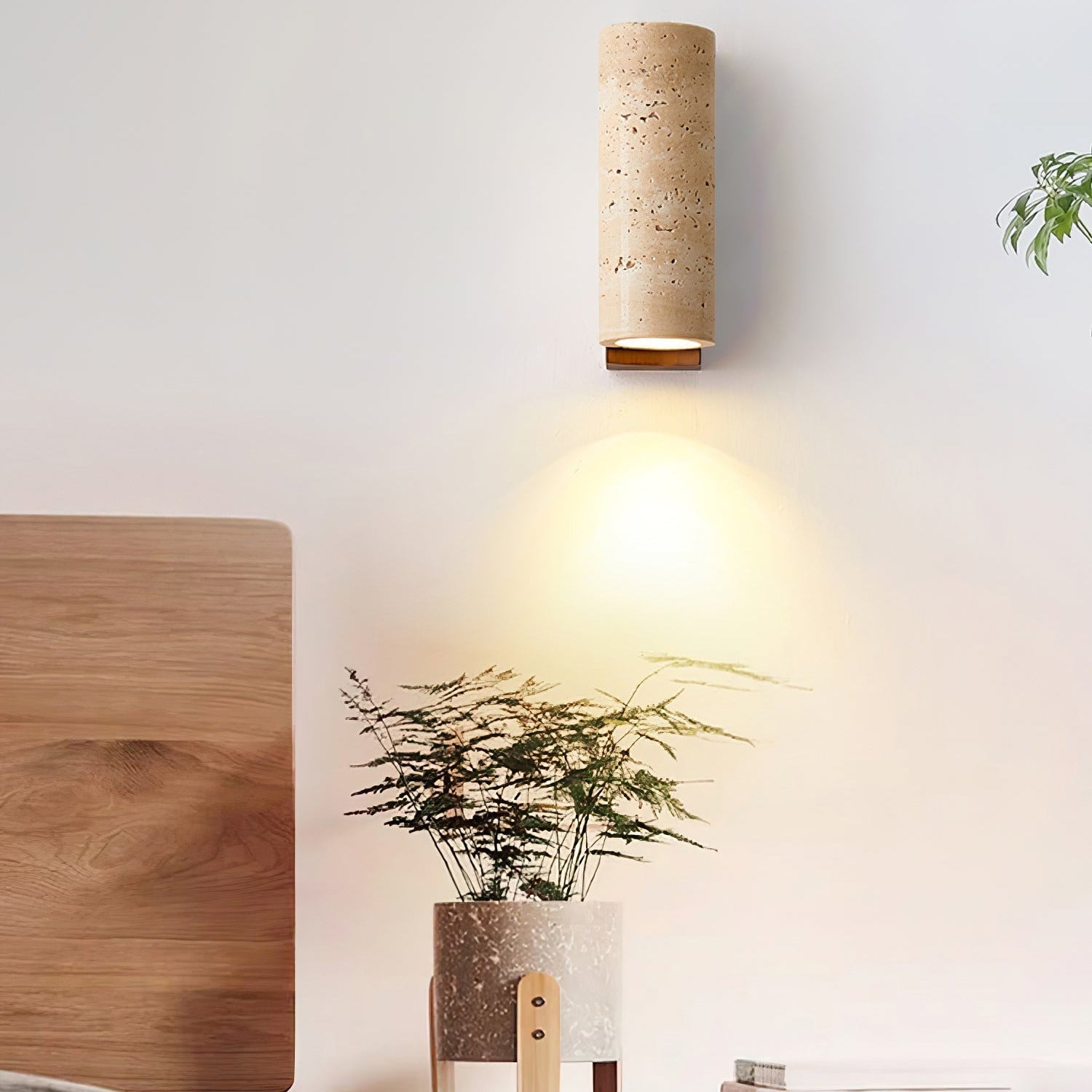 Nula Natural Travertine Wall Lamp - Neutralighting