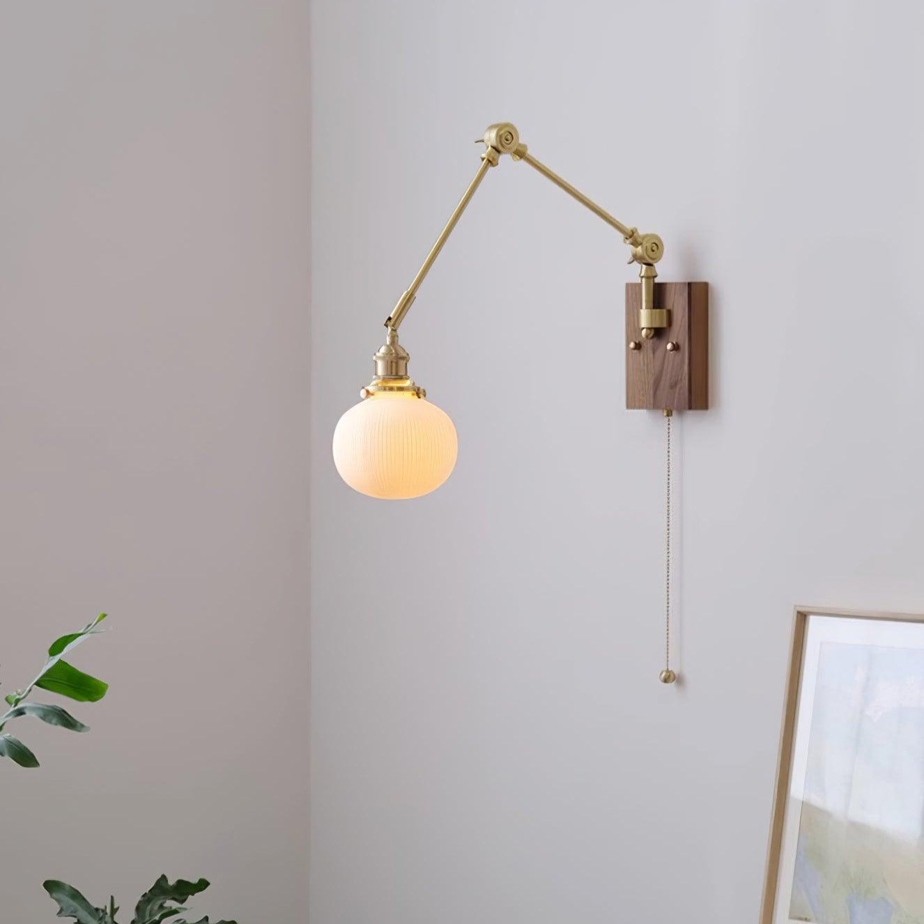 Vetra Vintage Adjustable Swing Arm Wall Lamp-Neutral Decor
