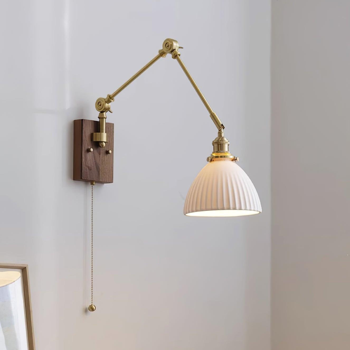 Vetra Vintage Adjustable Swing Arm Wall Lamp-Neutral Decor