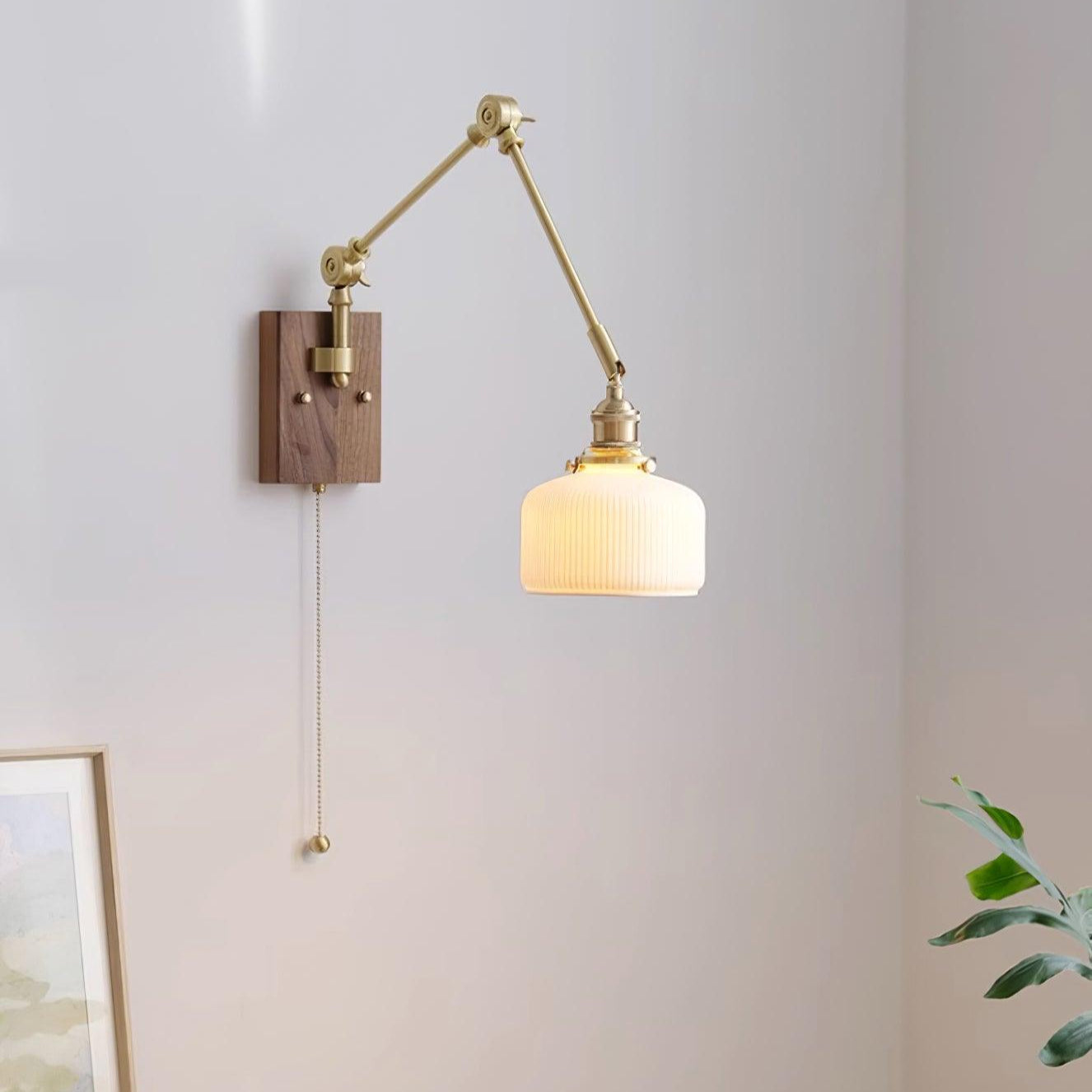 Brione Vintage Adjustable  Swing Arm Wall Lamp