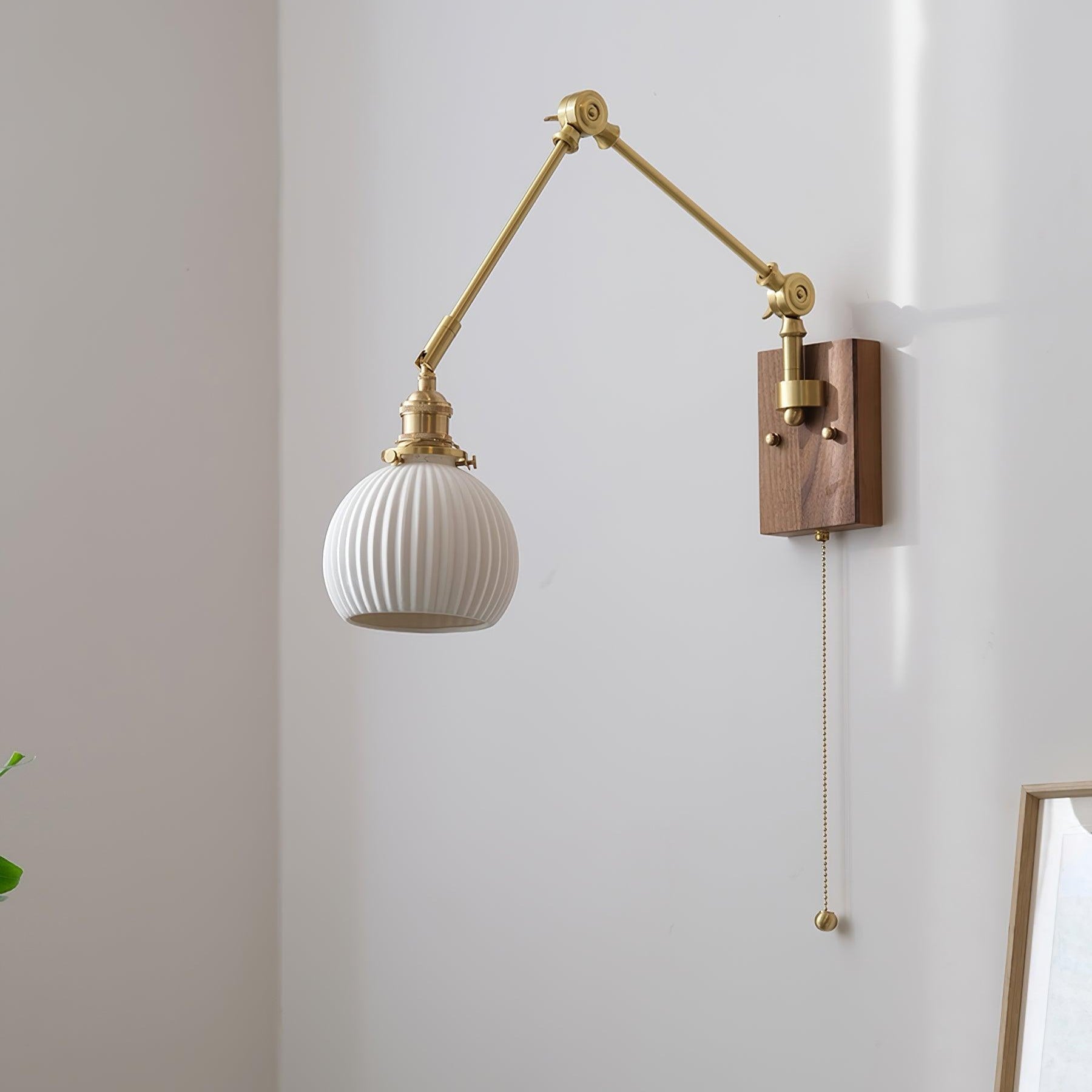 Vetra Vintage Adjustable Swing Arm Wall Lamp-Neutral Decor