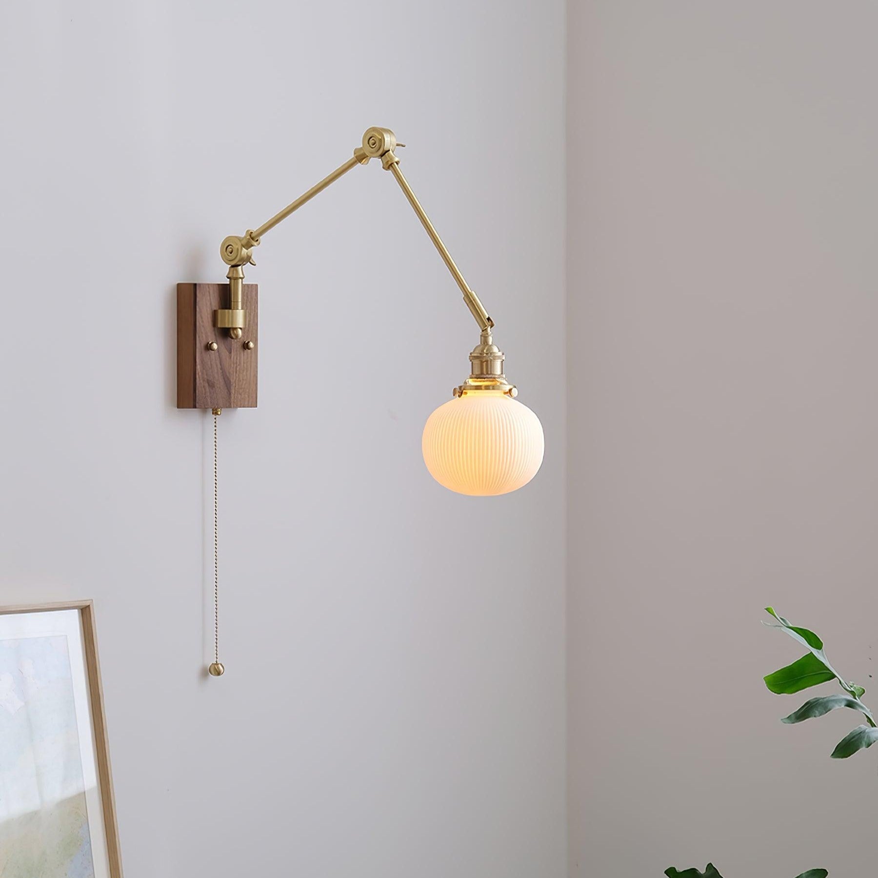 Vetra Vintage Adjustable Swing Arm Wall Lamp-Neutral Decor