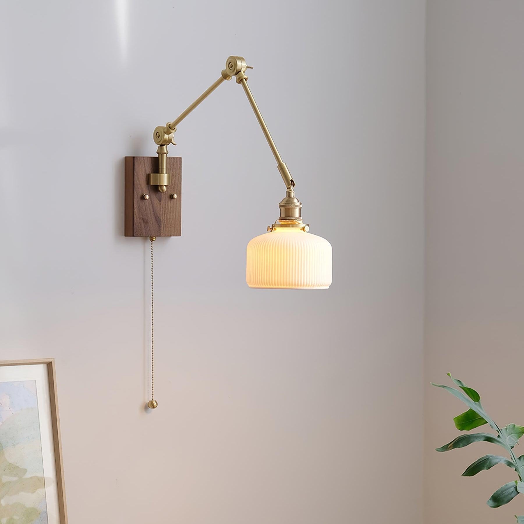 Vetra Vintage Adjustable Swing Arm Wall Lamp-Neutral Decor