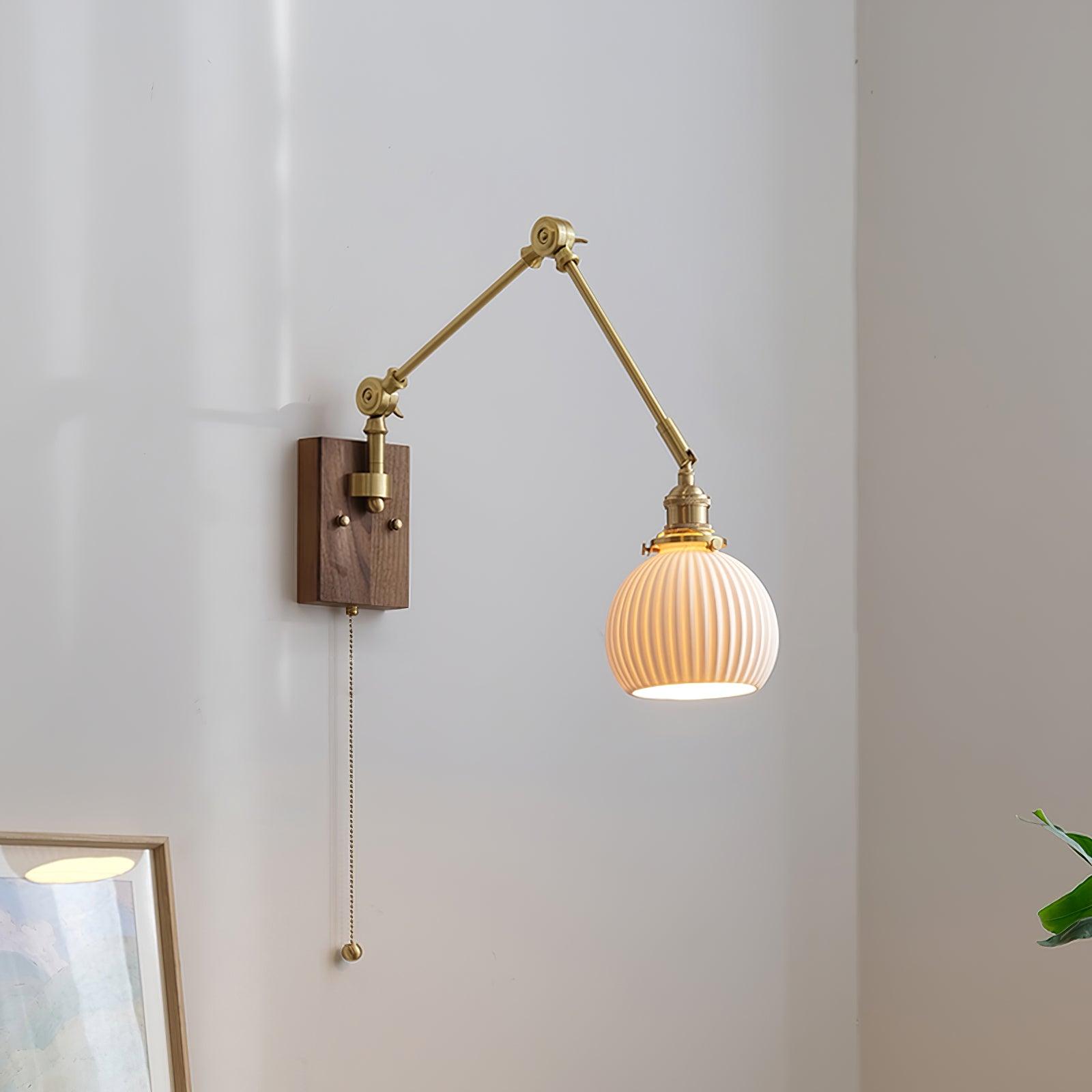 Vetra Vintage Adjustable Swing Arm Wall Lamp-Neutral Decor