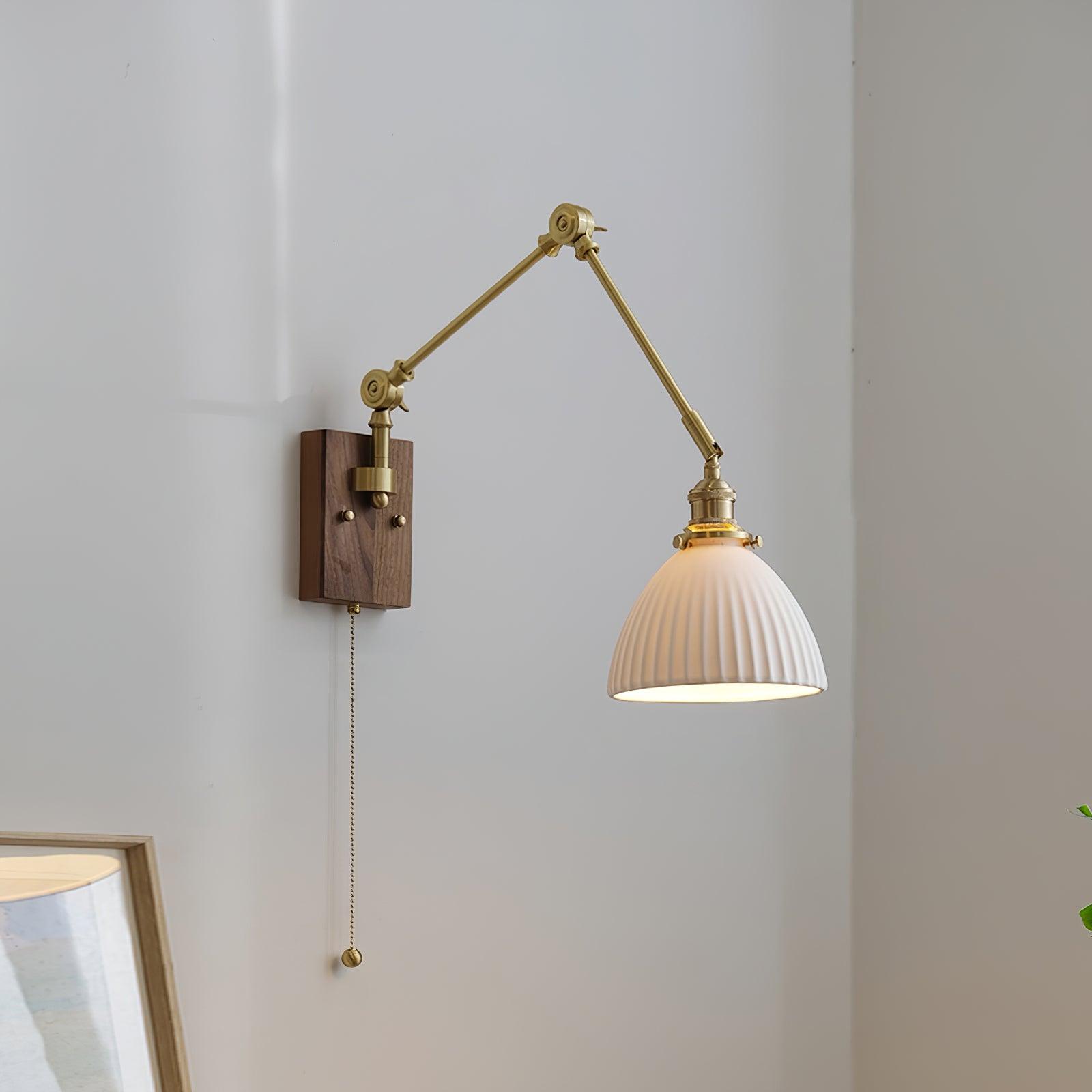 Vetra Vintage Adjustable Swing Arm Wall Lamp-Neutral Decor