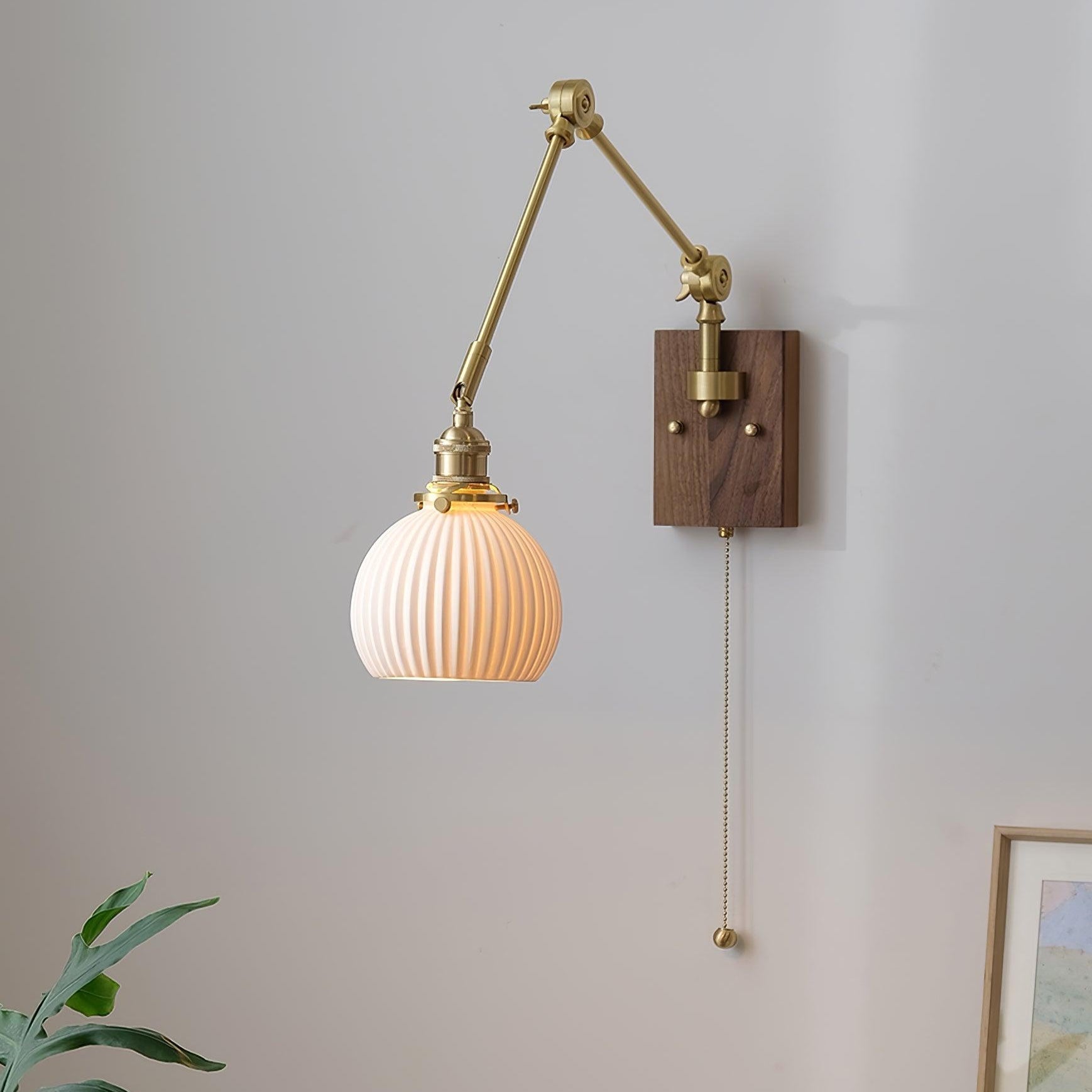 Brione Vintage Adjustable  Swing Arm Wall Lamp