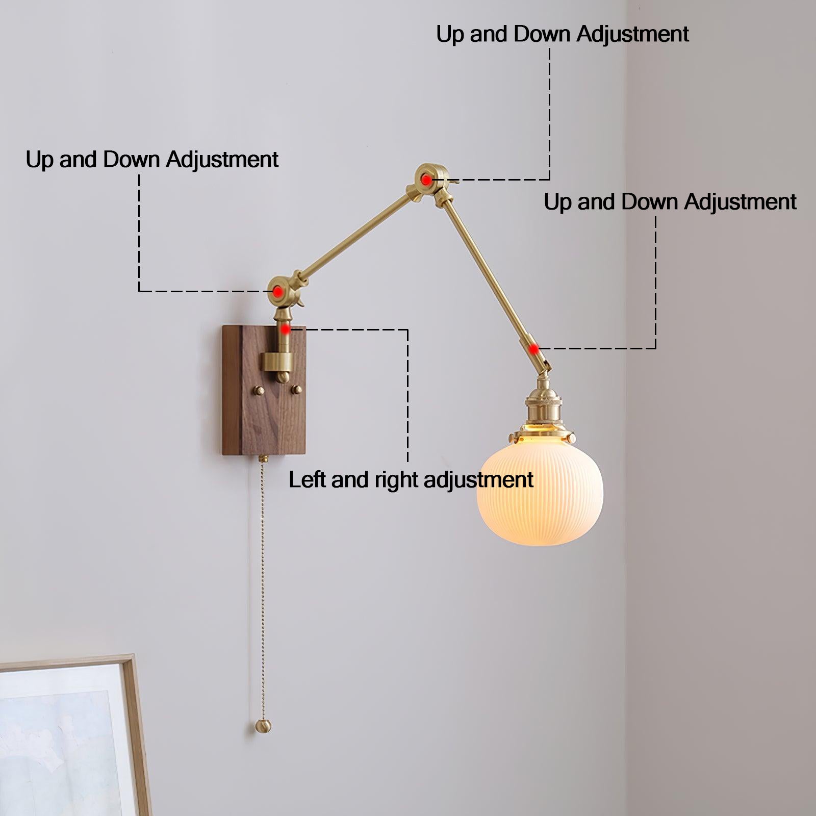 Vetra Vintage Adjustable Swing Arm Wall Lamp-Neutral Decor