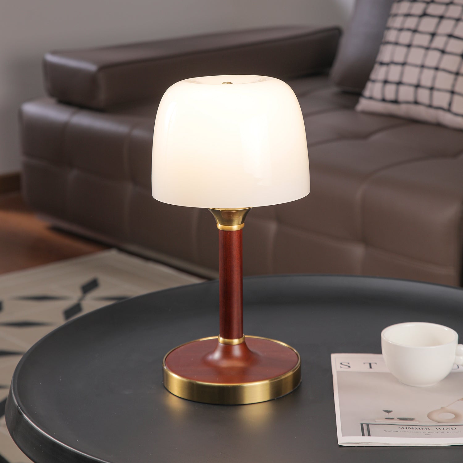 Cerlin Wood Retro Table Lamp-Neutral Decor
