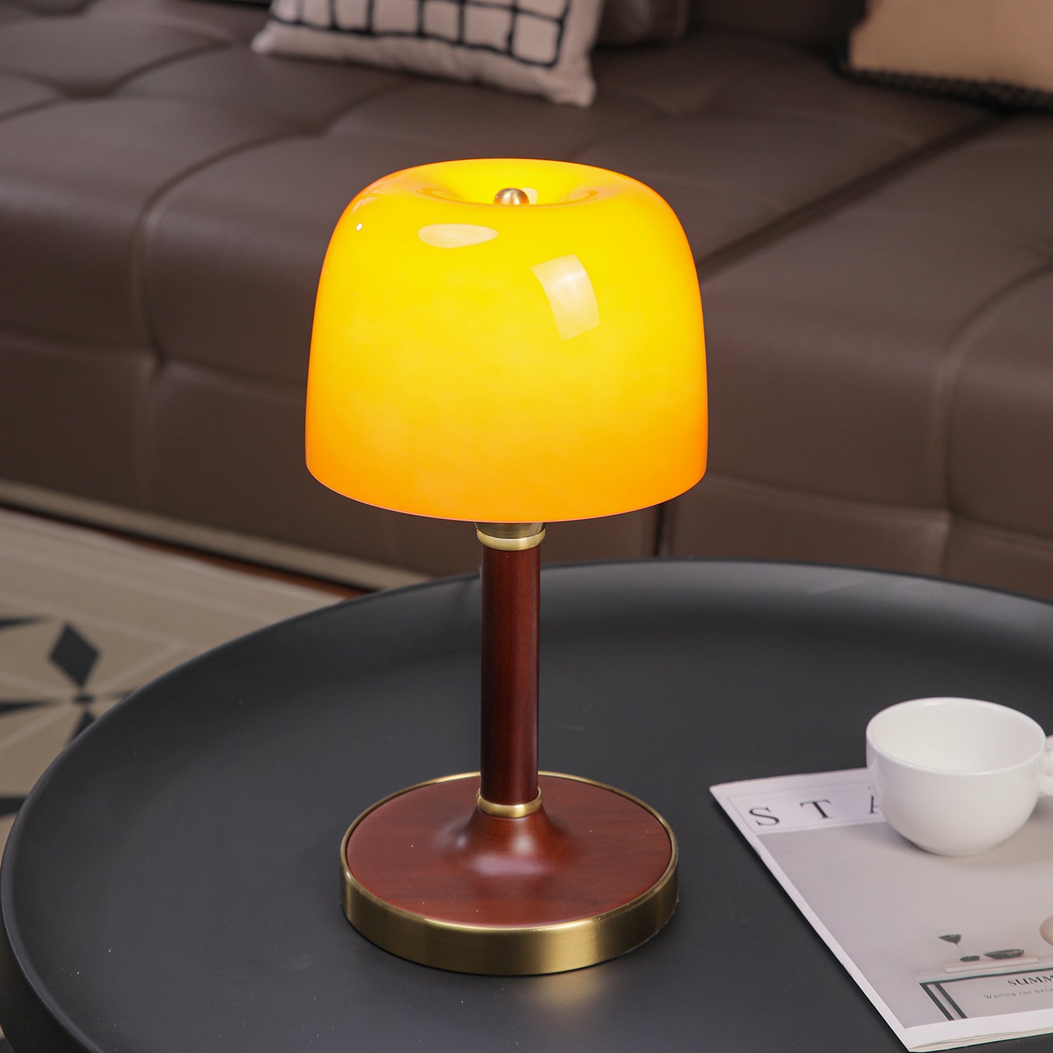 Cerlin Wood Retro Table Lamp-Neutral Decor