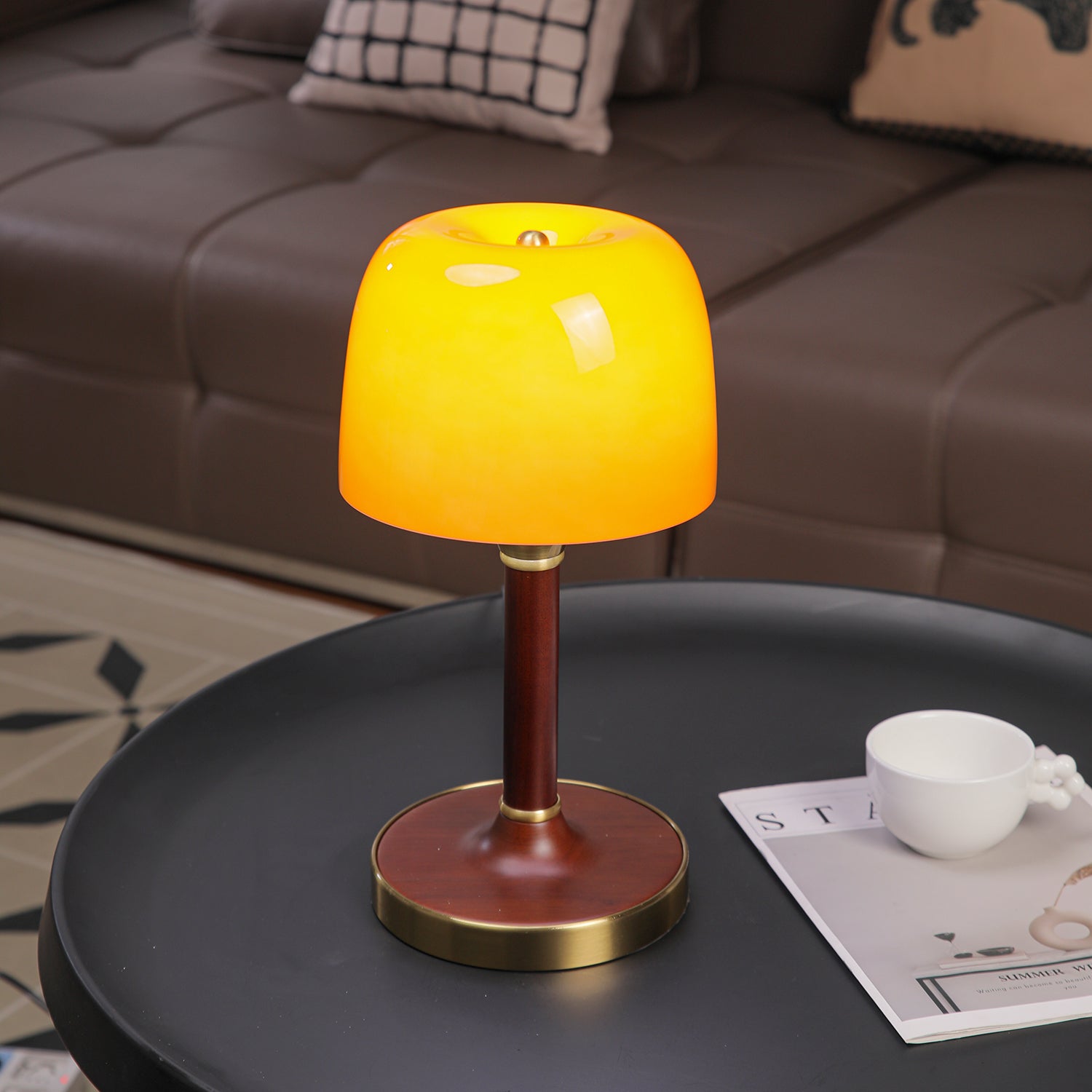 Cerlin Wood Retro Table Lamp-Neutral Decor