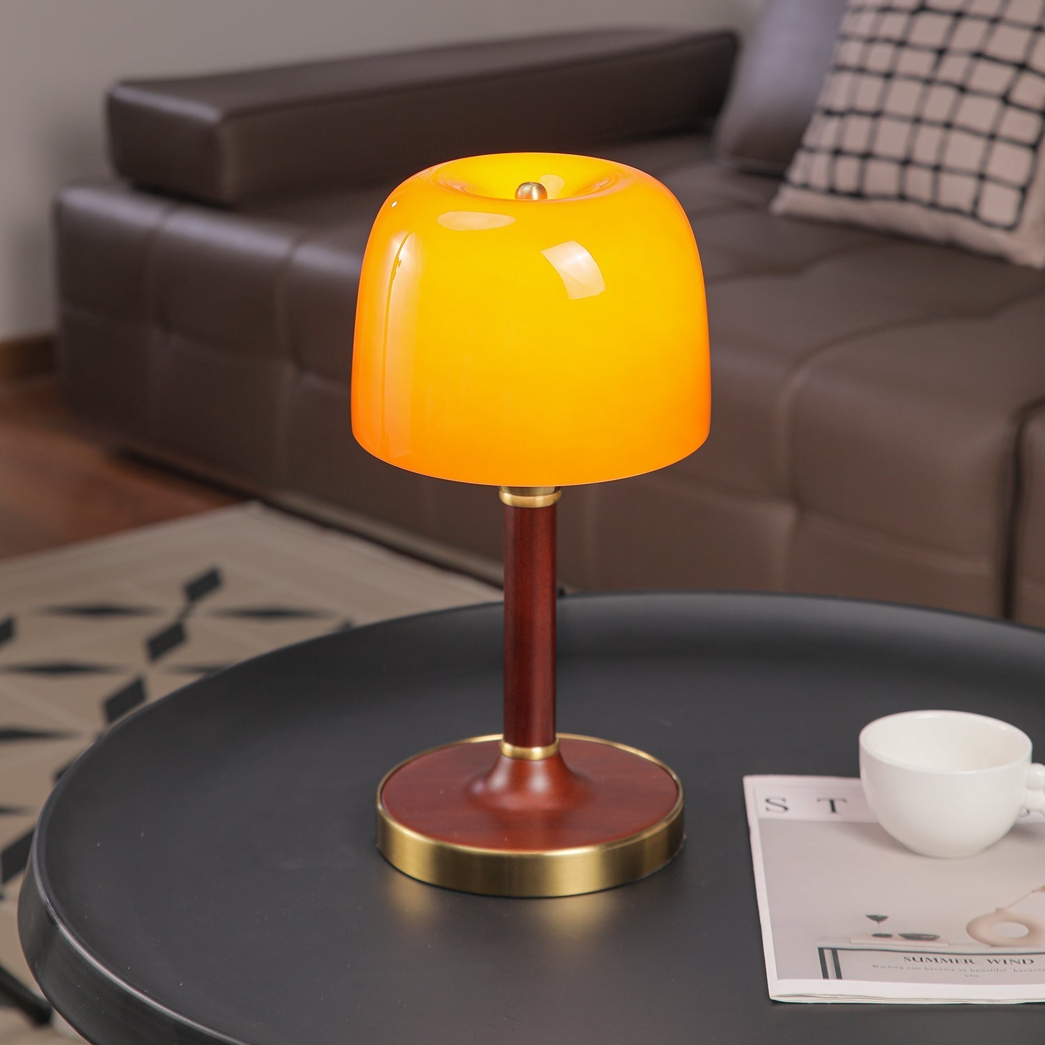 Cerlin Wood Retro Table Lamp-Neutral Decor