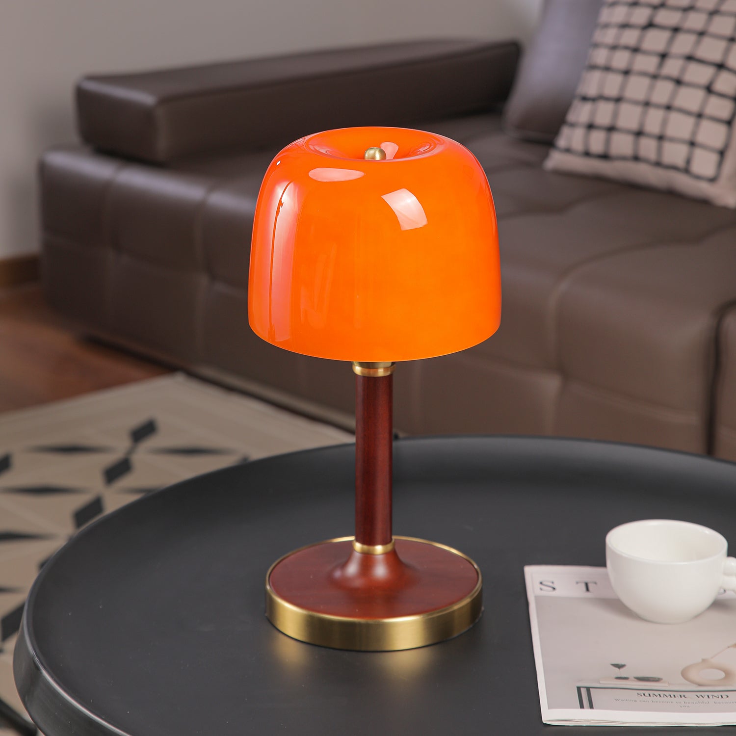 Cerlin Wood Retro Table Lamp-Neutral Decor