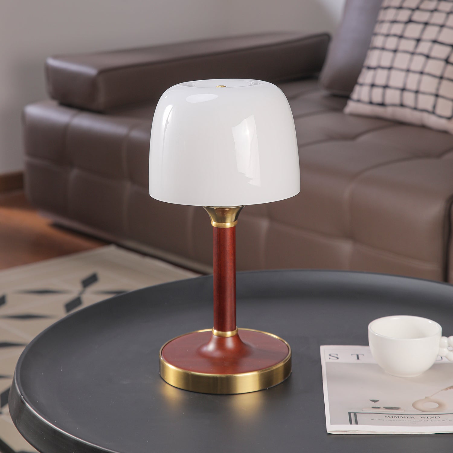 Cerlin Wood Retro Table Lamp-Neutral Decor