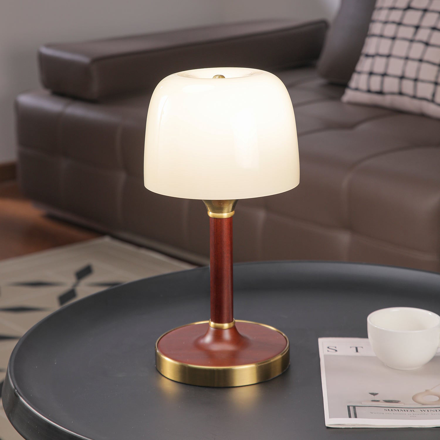 Cerlin Wood Retro Table Lamp-Neutral Decor
