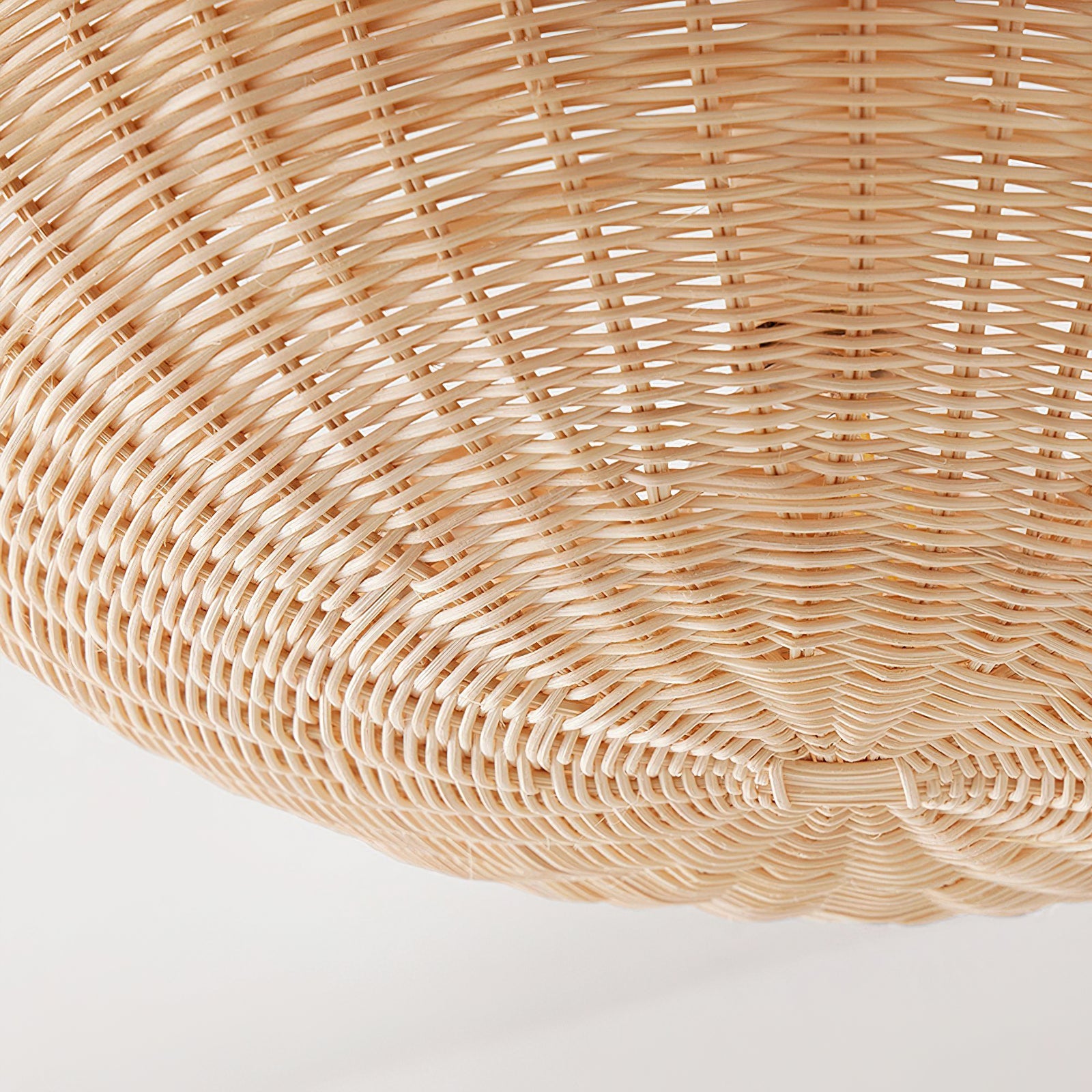 The Elior ceiling light turned on, casting a soft, inviting glow.