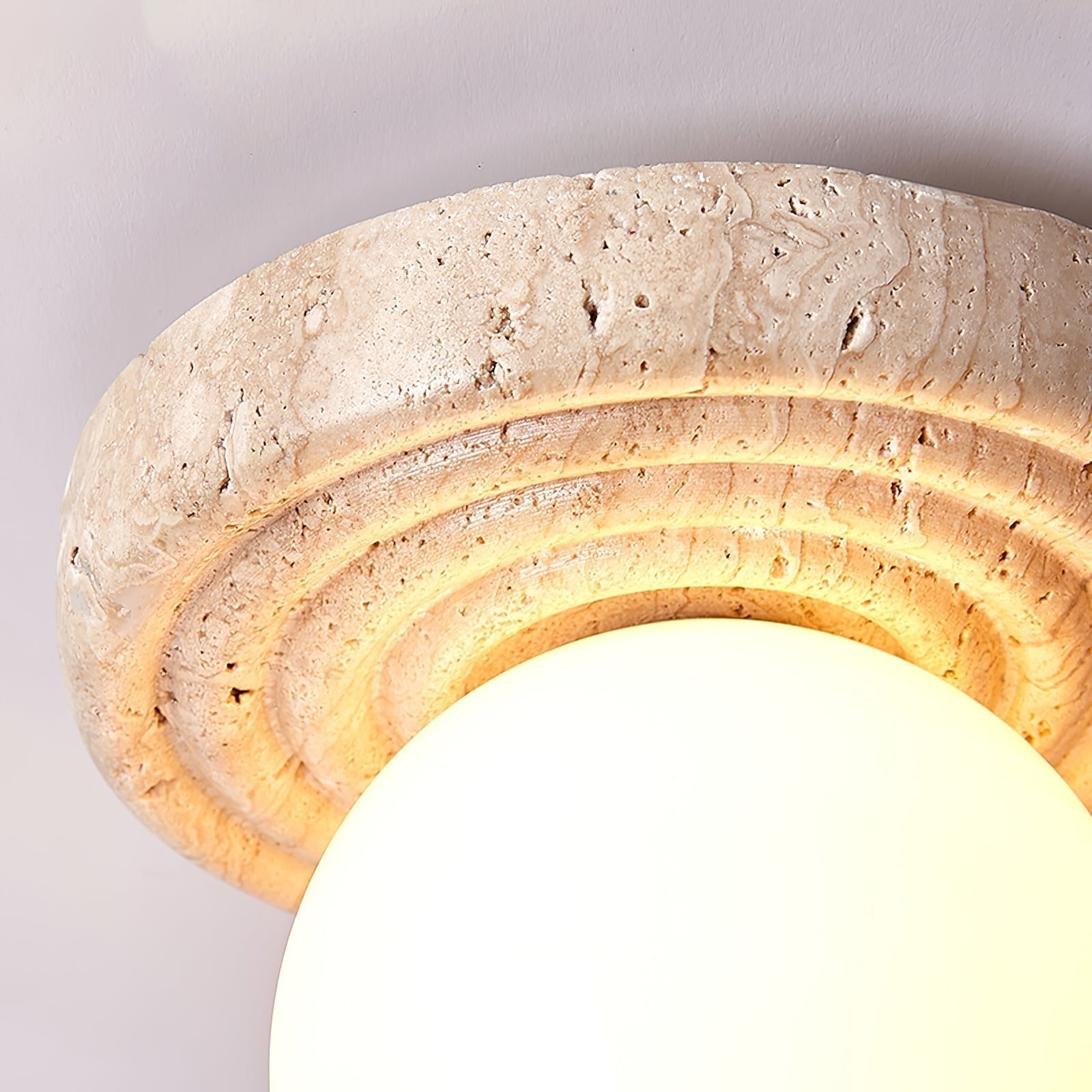 Carmen Travertine Ceiling Light-Neutral Decor