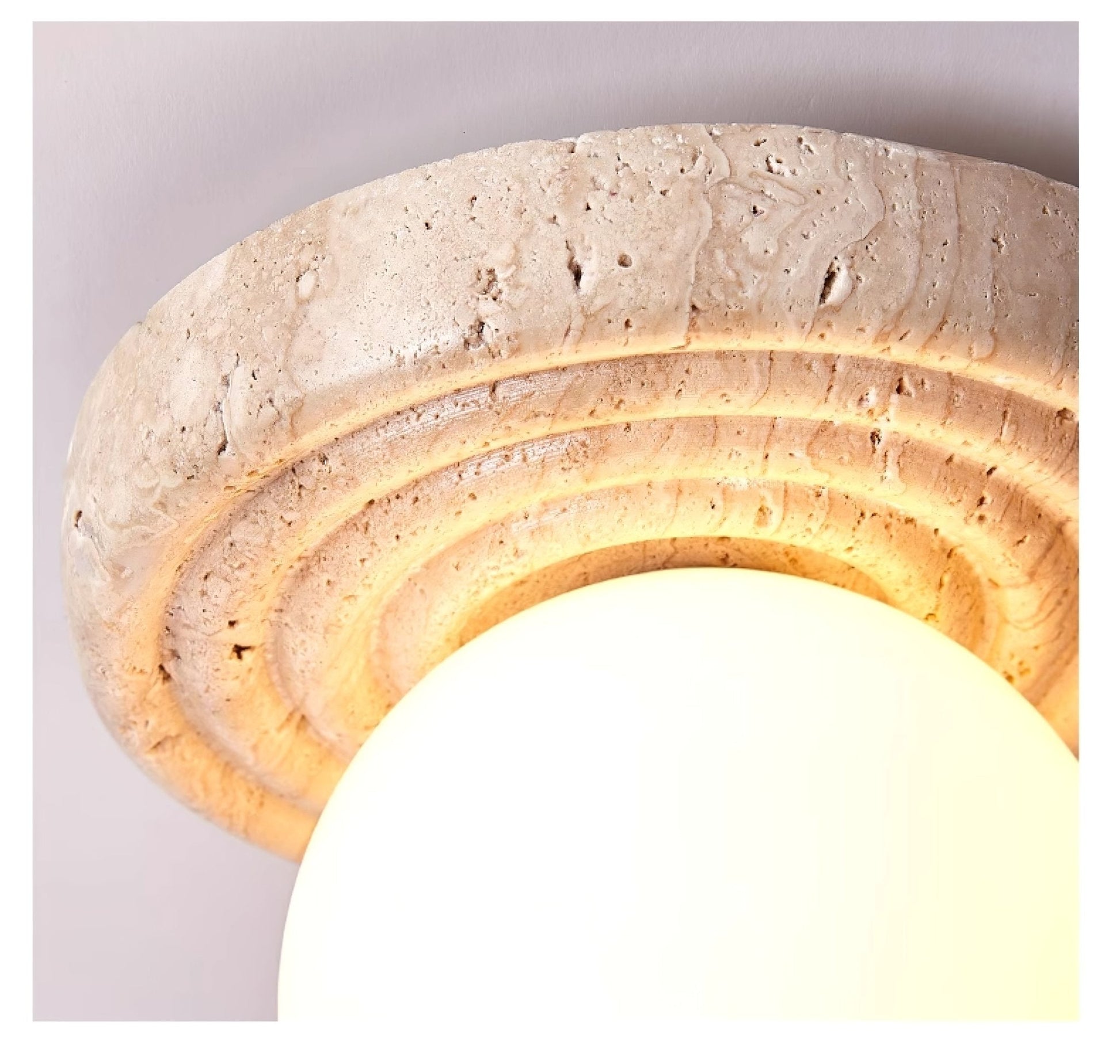 Carmen Travertine Ceiling Light-Neutral Decor