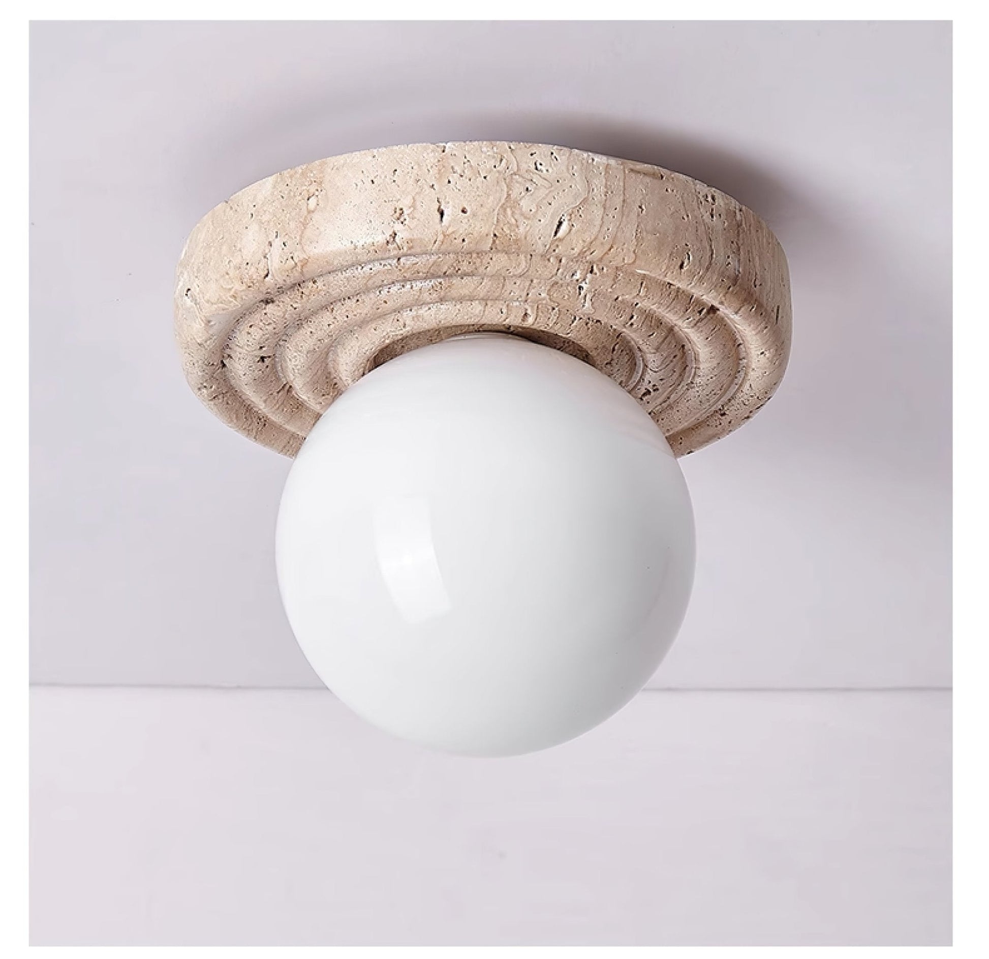 Carmen Travertine Ceiling Light-Neutral Decor
