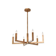 Eliza Brass Chandelier in a brass finish against a neutral background.