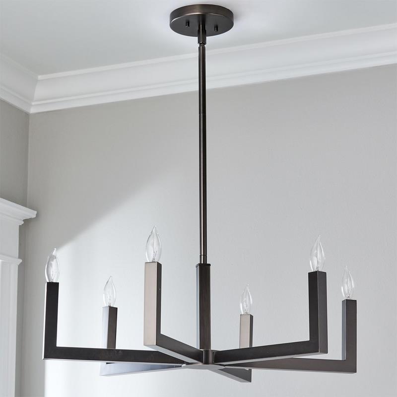 Dimensional drawing of the Eliza Chandelier with measurements.