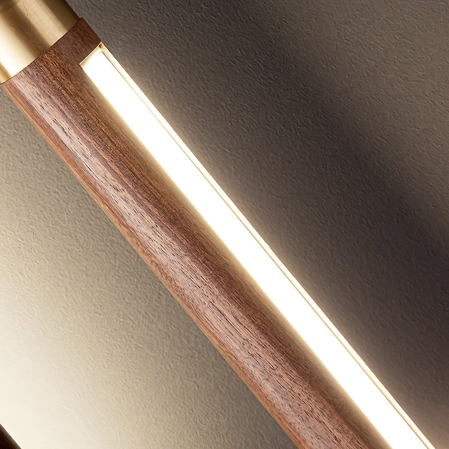 Kyoto Walnut Brass Linear Pendant Light-Neutral Decor