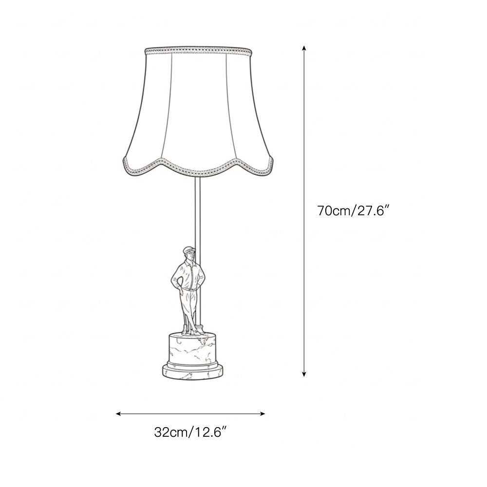 Close-up of the polished brass finish on the Ellie Table Lamp.