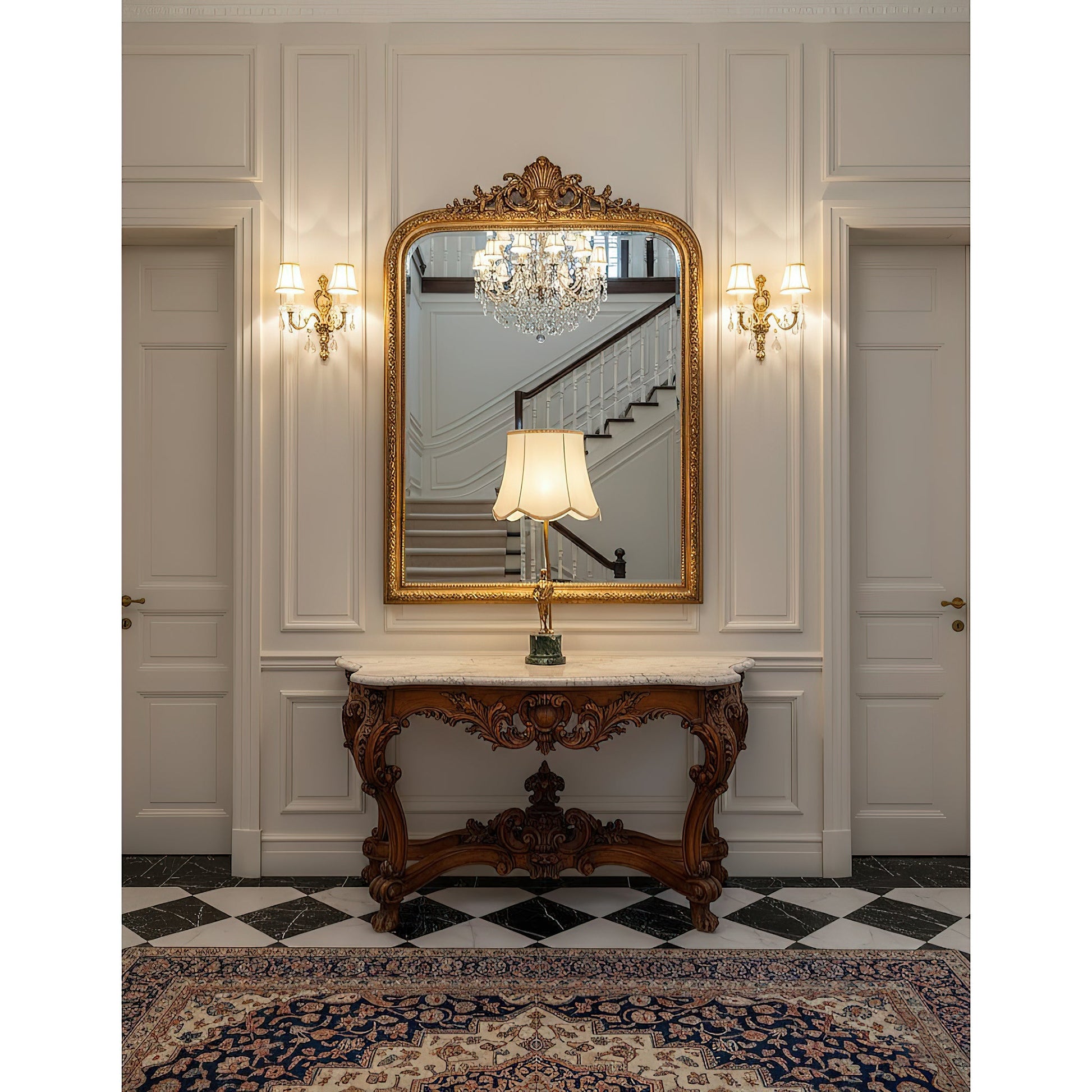 Lifestyle image of the Ellie Table Lamp in a chic living room.