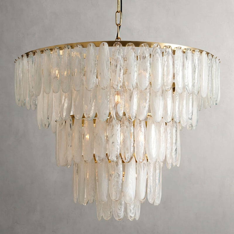 The small 50cm Ellington Chandelier, suitable for a bedroom.