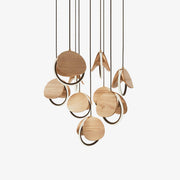 Avvelen Geometric Wood Pendant Light-Neutral Decor