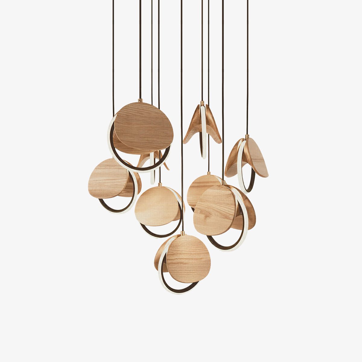 Avvelen Geometric Wood Pendant Light-Neutral Decor