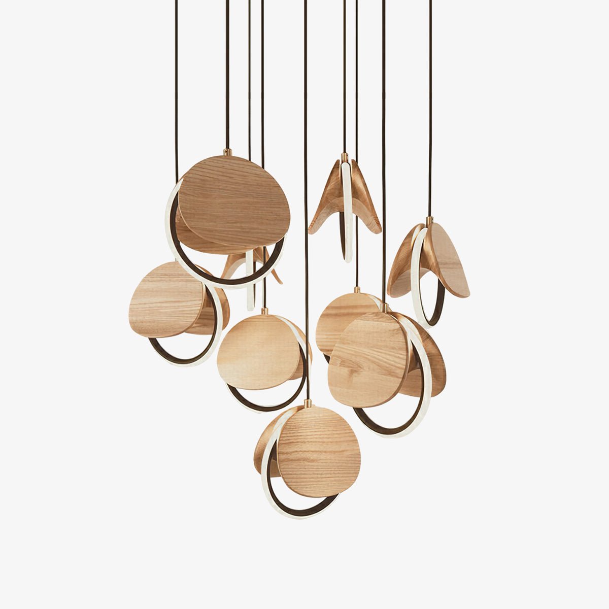 Avvelen Geometric Wood Pendant Light-Neutral Decor