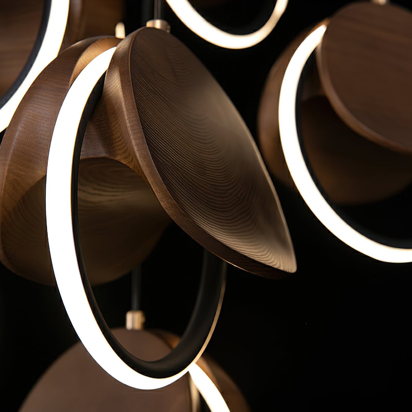 Avvelen Geometric Wood Pendant Light-Neutral Decor