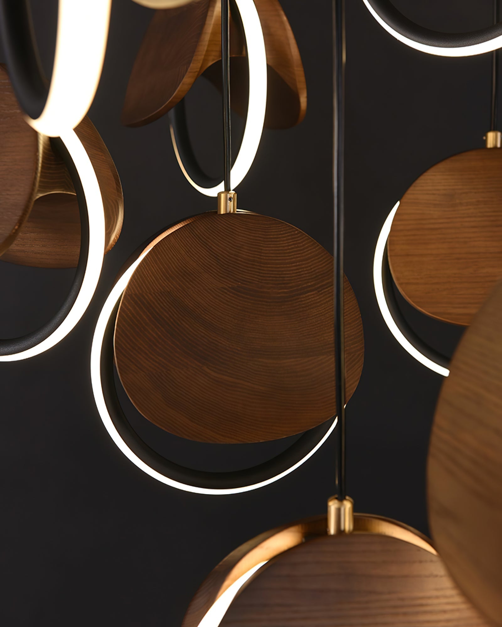 Avvelen Geometric Wood Pendant Light-Neutral Decor