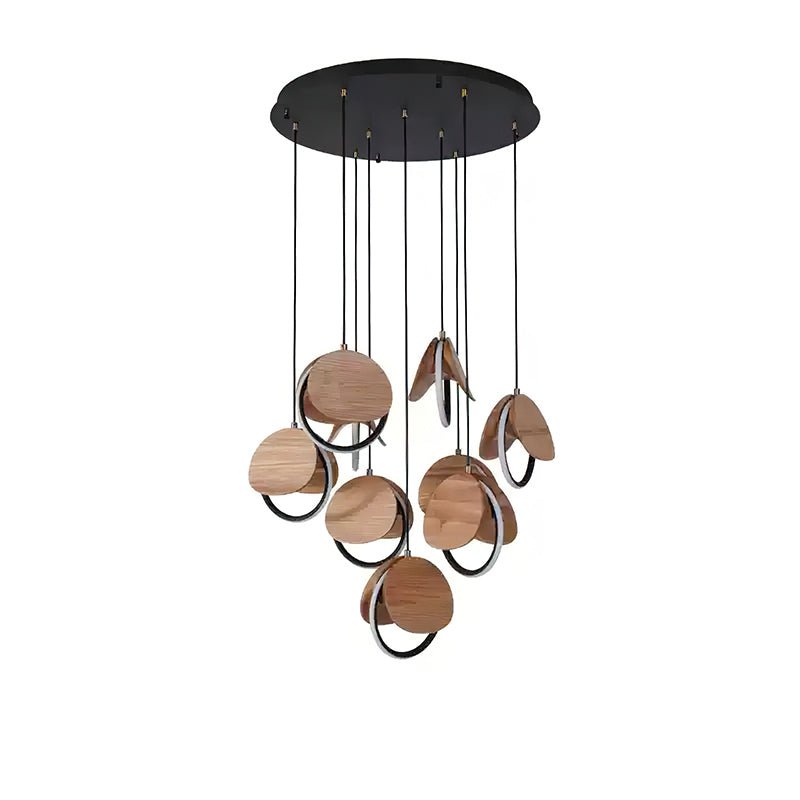 Avvelen Geometric Wood Pendant Light-Neutral Decor