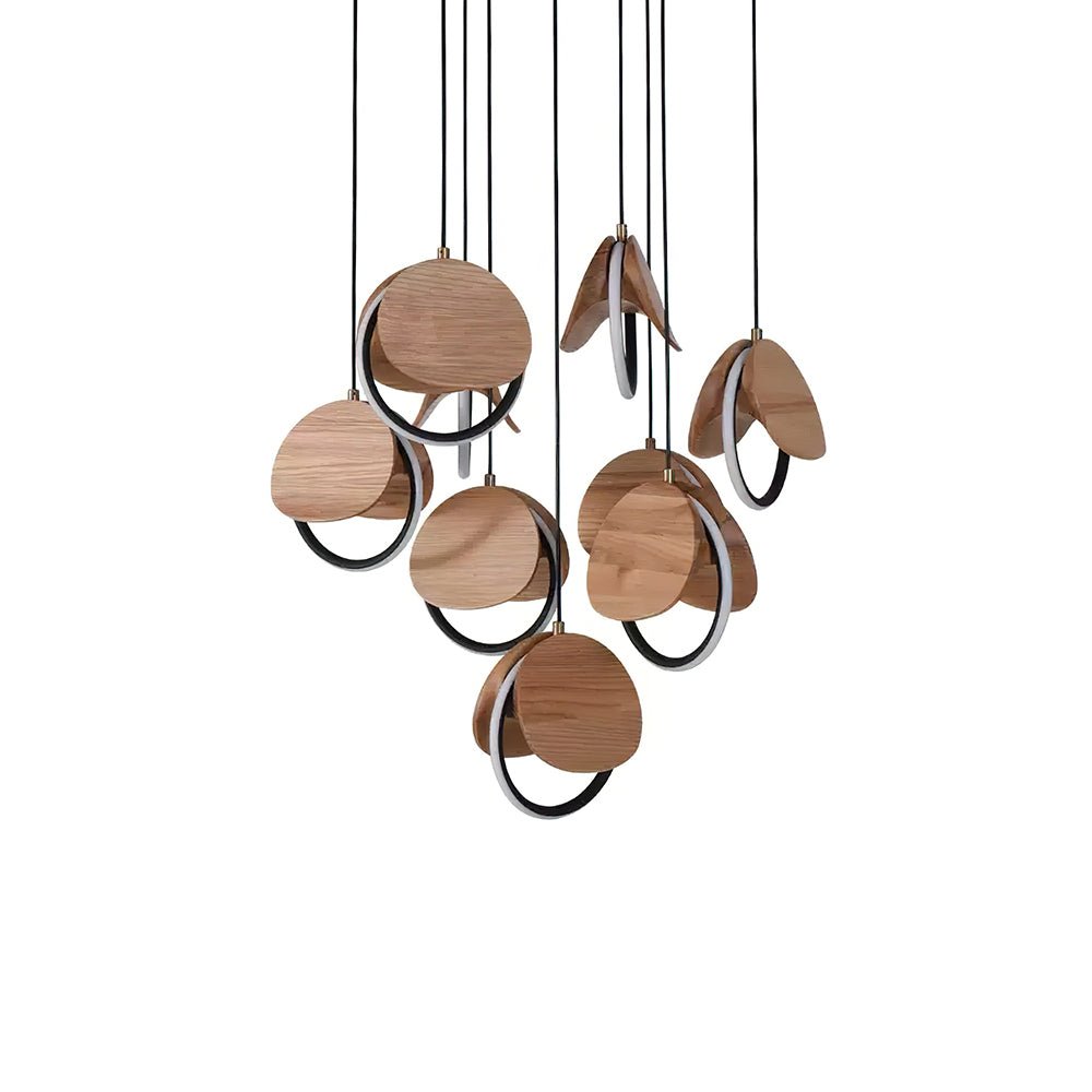 Avvelen Geometric Wood Pendant Light-Neutral Decor
