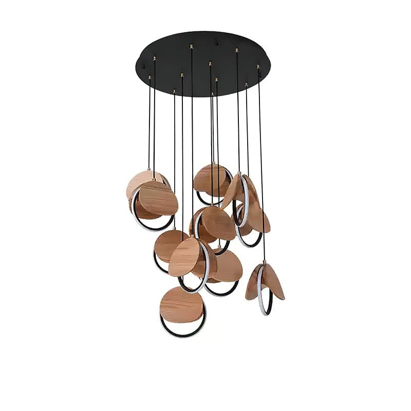 Avvelen Geometric Wood Pendant Light-Neutral Decor