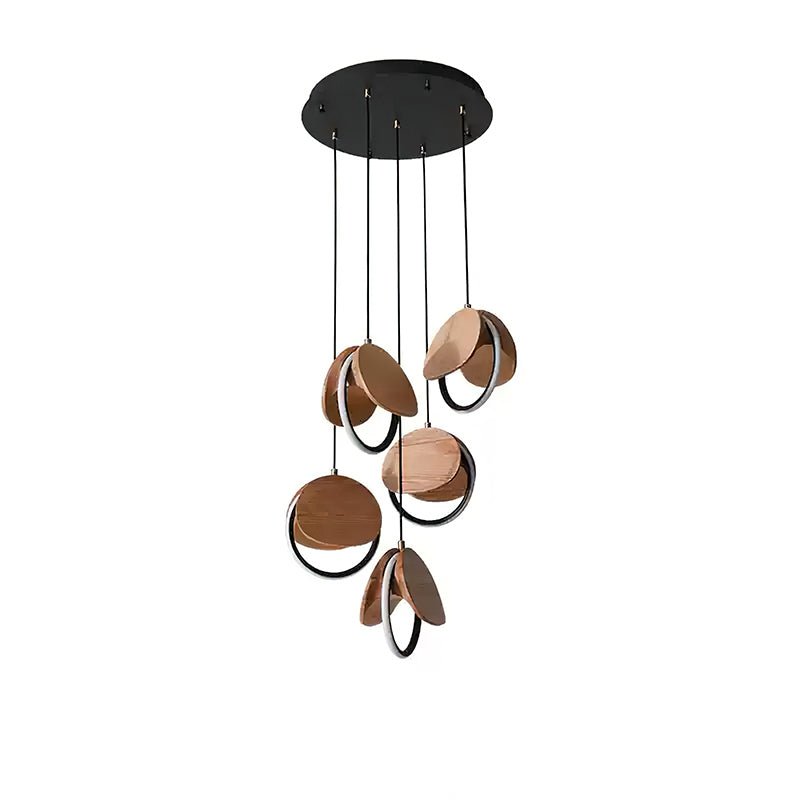 Avvelen Geometric Wood Pendant Light-Neutral Decor