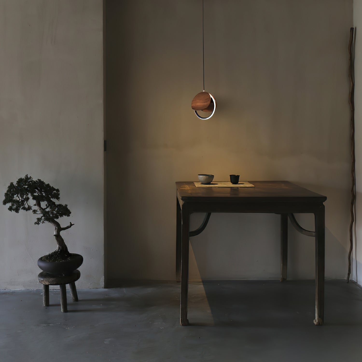 Avvelen Geometric Wood Pendant Light-Neutral Decor