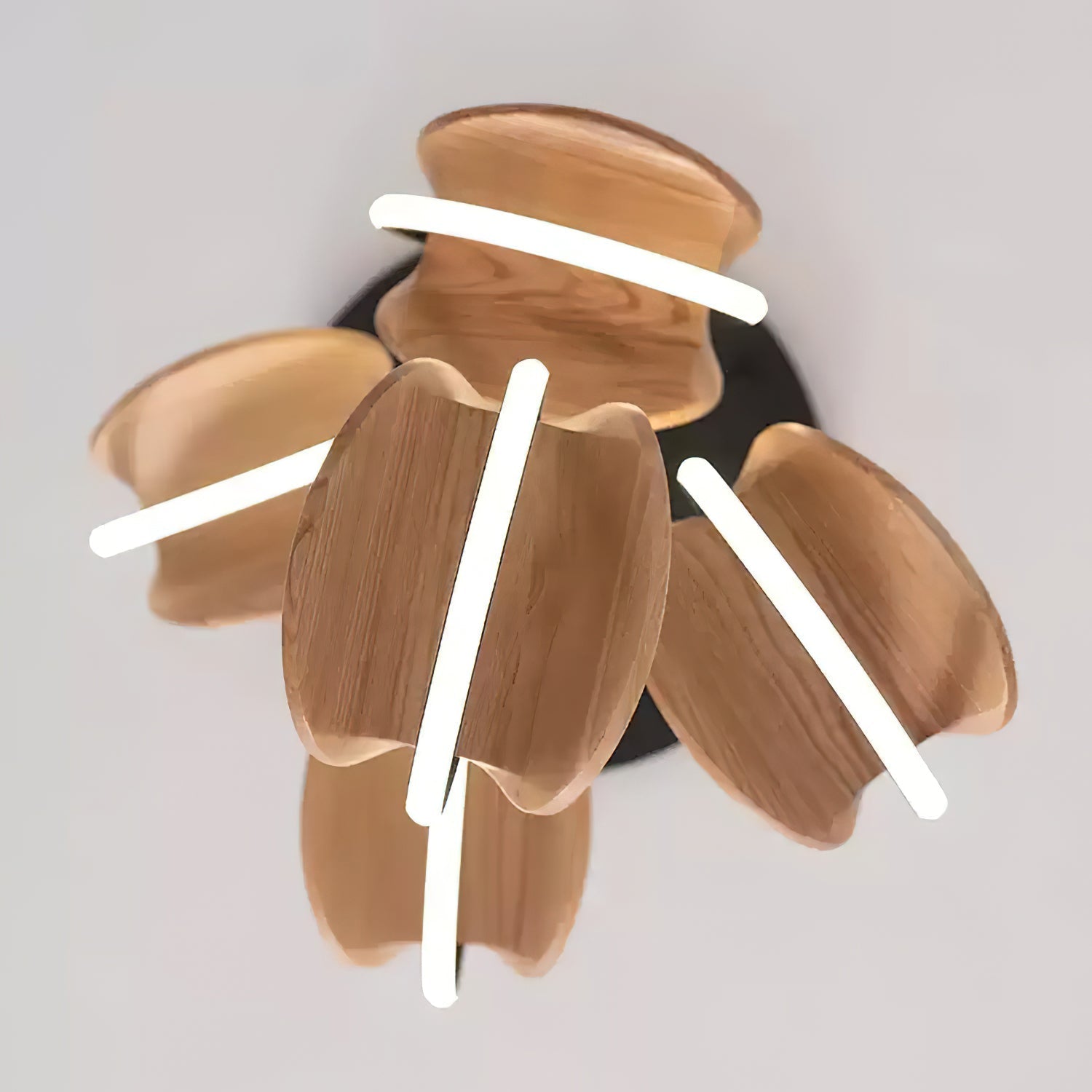 Avvelen Geometric Wood Pendant Light-Neutral Decor