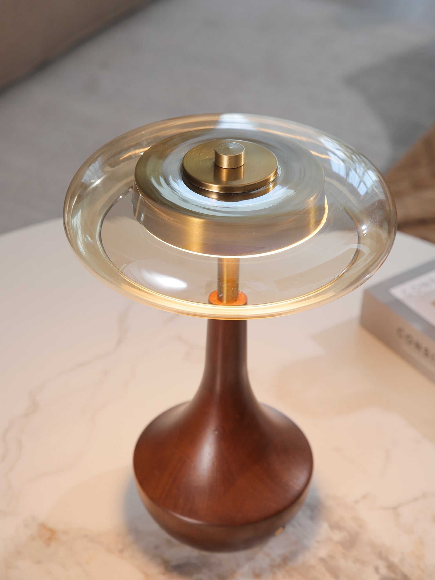 Orlan Wooden Vintage Table Lamp-Neutral Decor