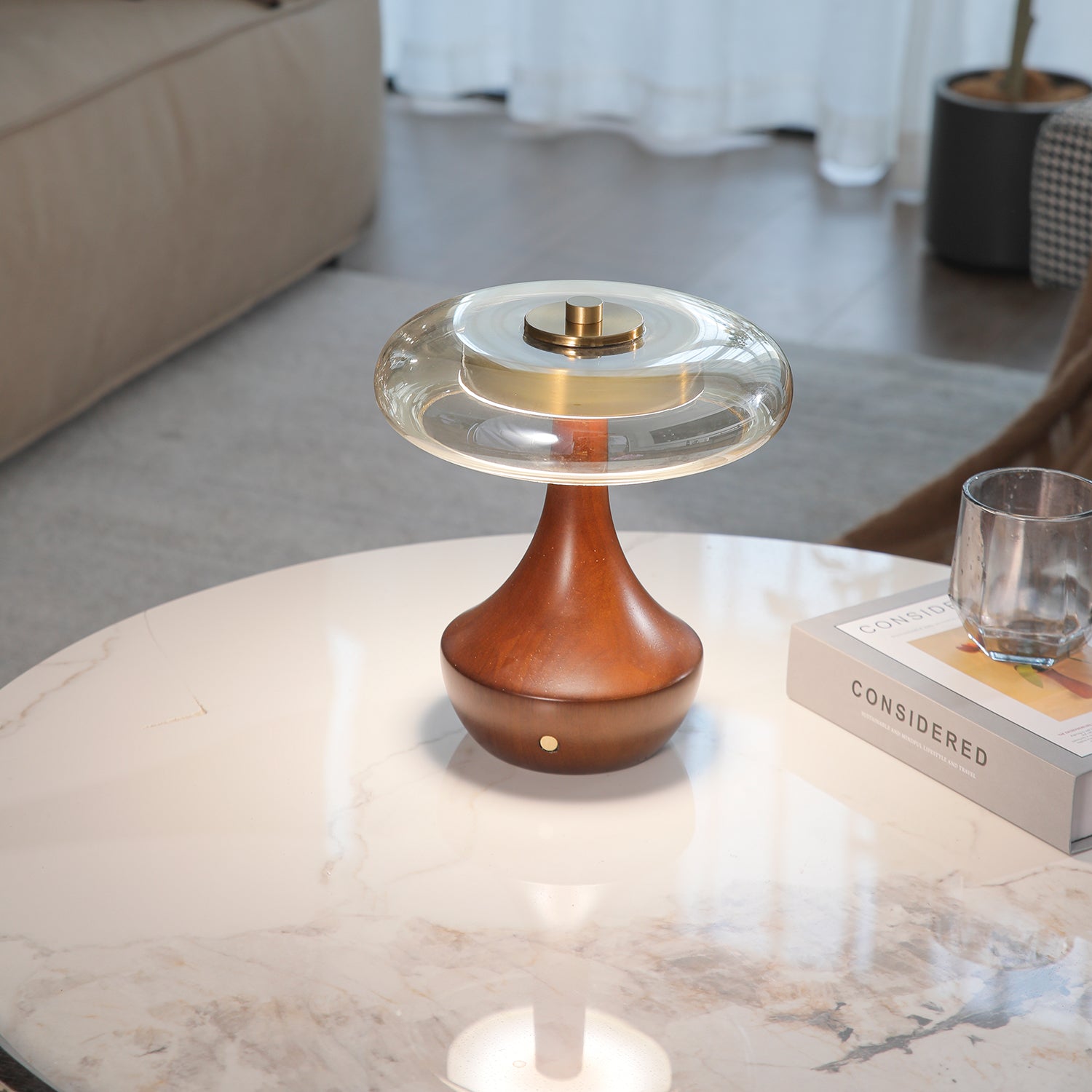 Orlan Wooden Vintage Table Lamp-Neutral Decor