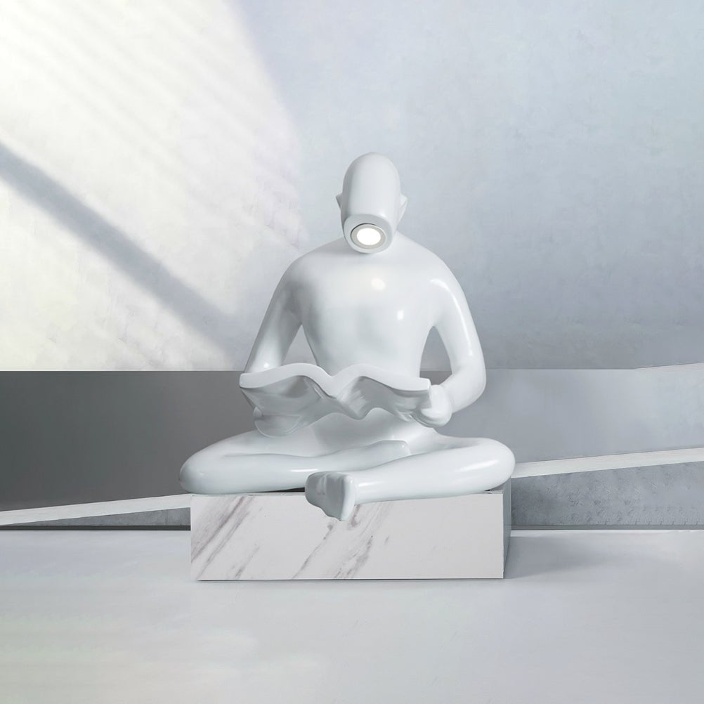 Aulten Reader Sculpture Table Lamp-Neutral Decor